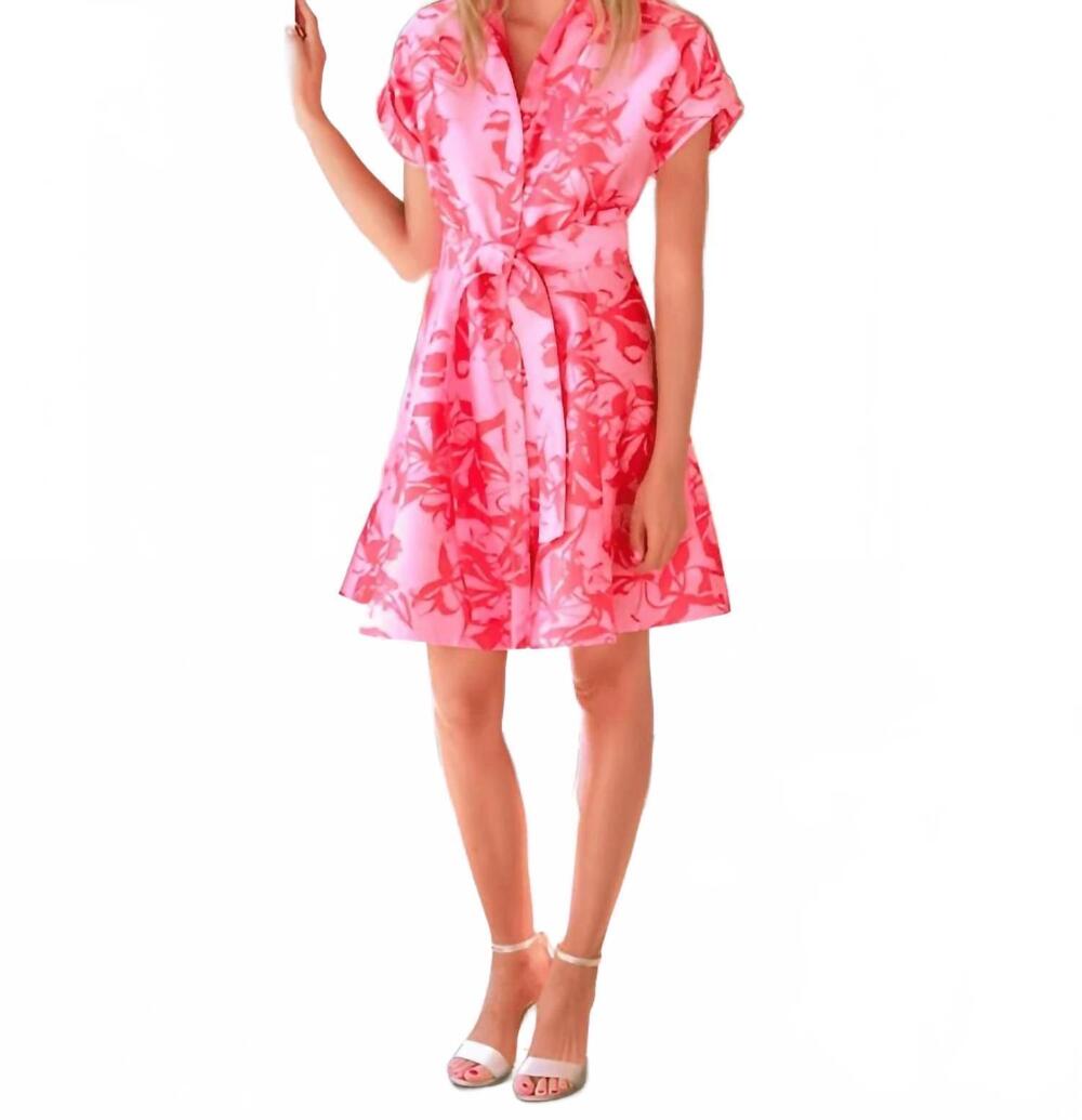 NEW FINLEY chantal mini dress in pink coral